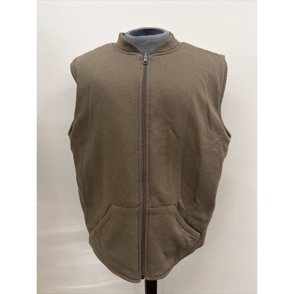 Redhead Sleeveless Vest Reversible Mens Large Tall Fleeced Lined Outdoor Brown - Picture 5 of 12